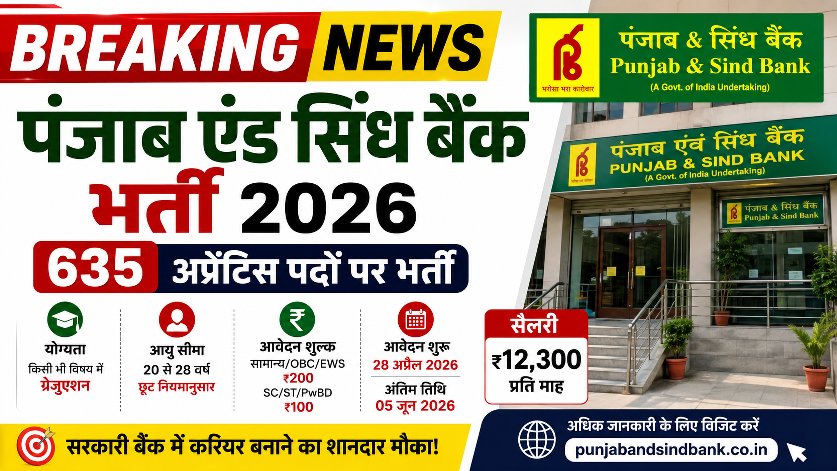 Punjab and Sind Bank Recruitment 2026