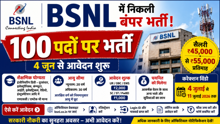 BSNL Latest Vacancy 2026