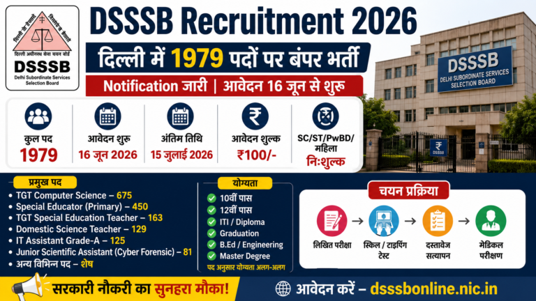 DSSSB Recruitment 2026