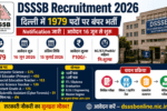 DSSSB Recruitment 2026